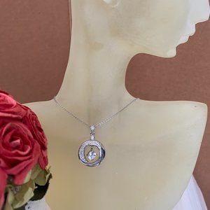 NWOT Silver Tone and Cubic Zirconia Necklace